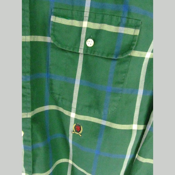 Tommy Hilfiger Shirt Med Button Front Long Sleeve - Picture 4 of 5
